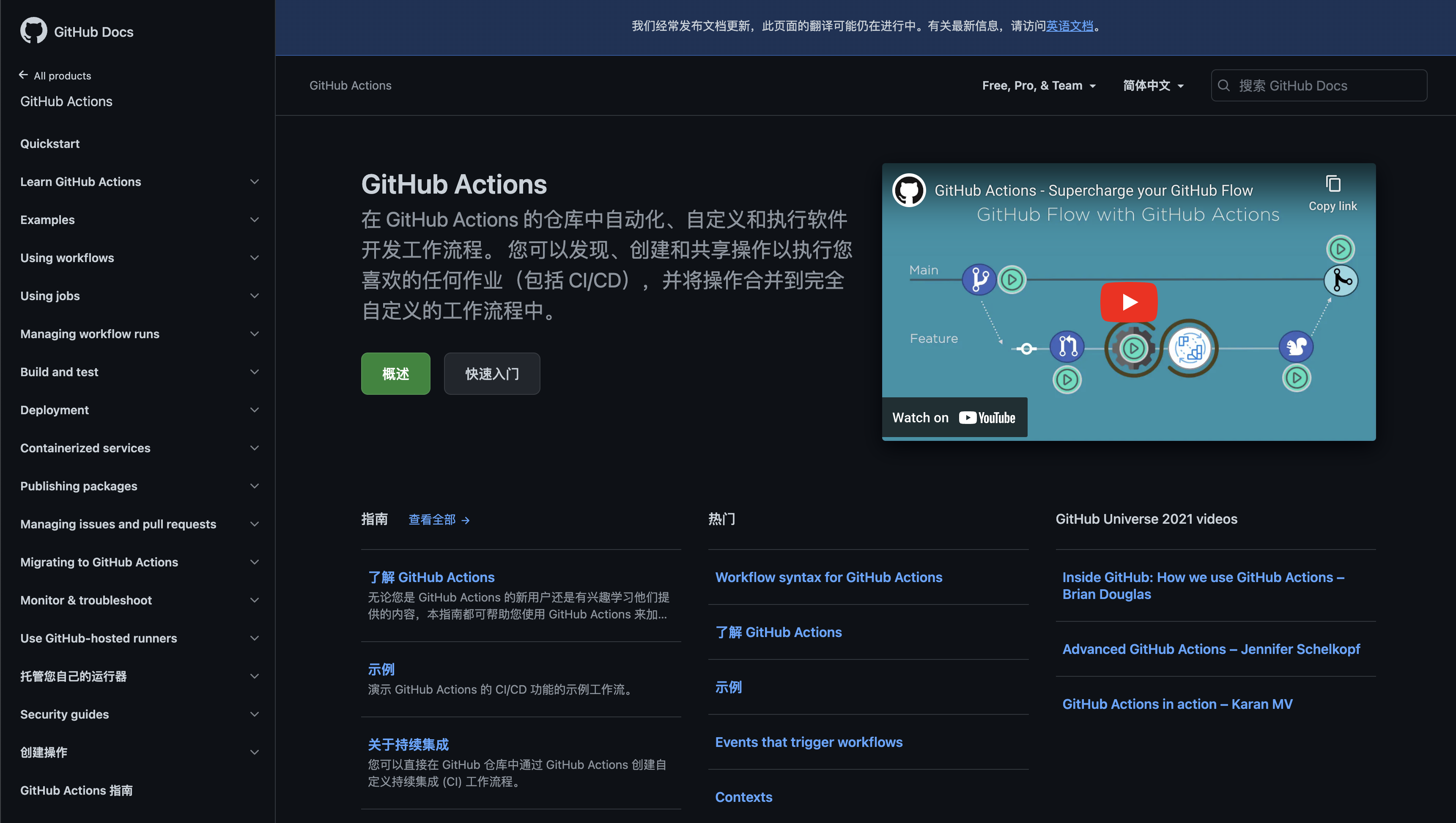 GitHub Actions Docs