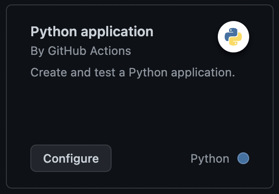 Python Application Workflow