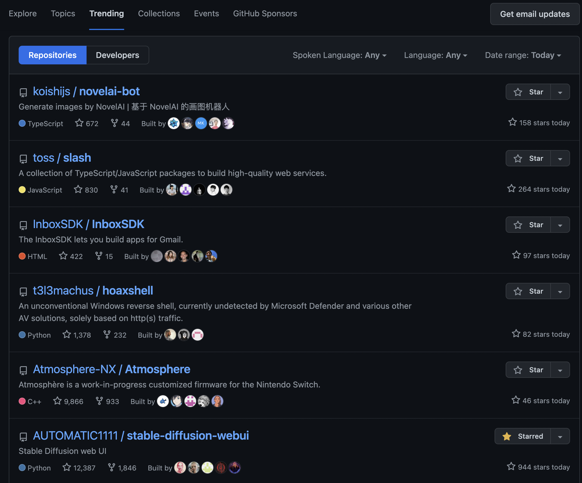 GitHub Trending